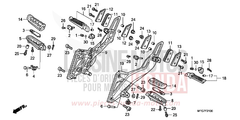 MARCHE de Hornet ABS PEARL NIGHTSTAR BLACK (NHA84) de 2008